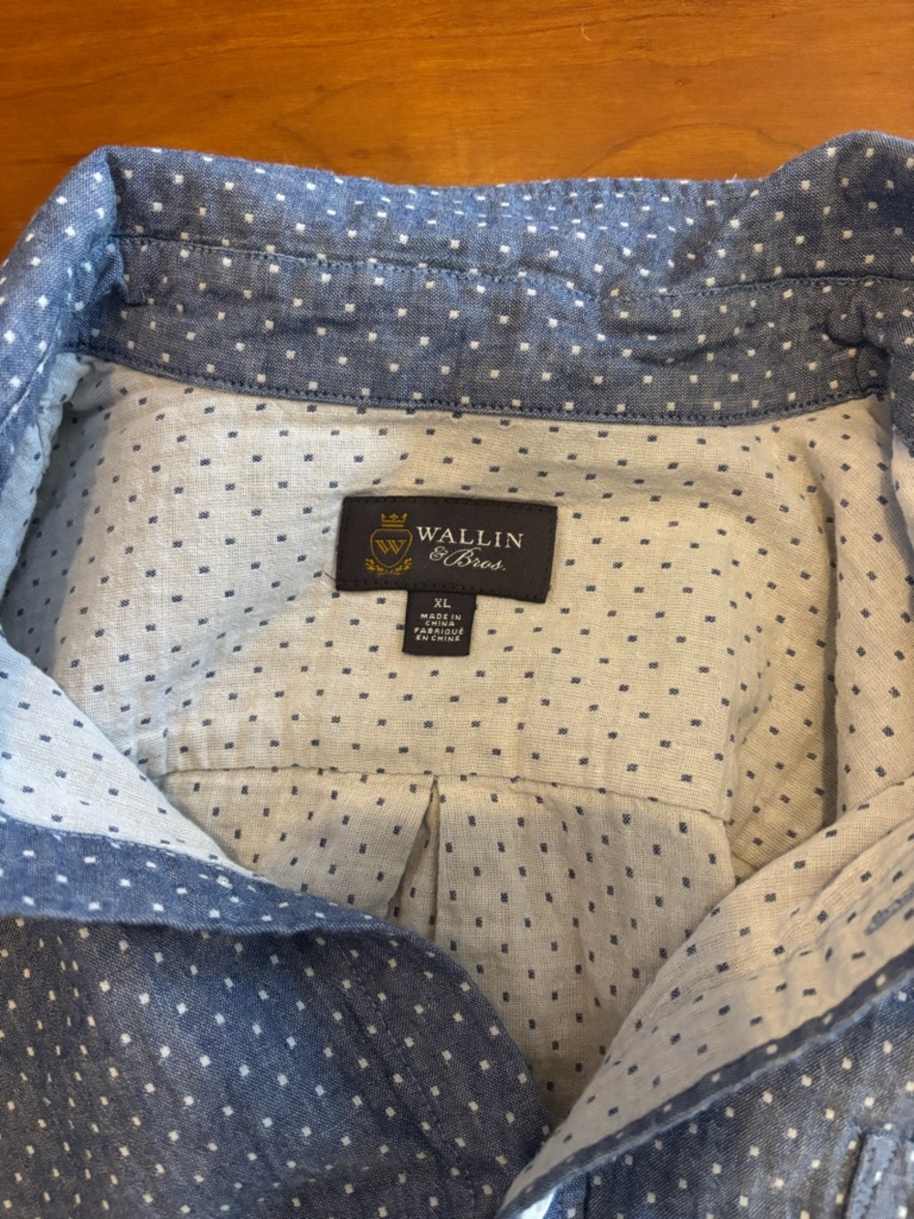 Wallin & Bros Blue Polka Dot Button-Up Shirt